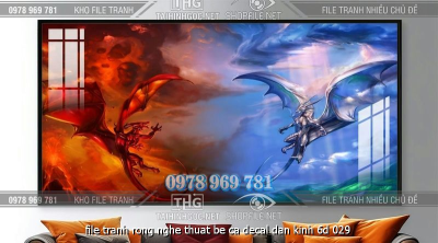 file tranh rong nghe thuat be ca decal dan kinh 6d 029