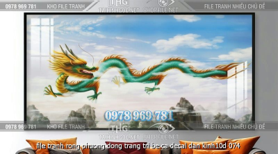 file tranh rong phuong dong trang tri be ca decal dan kinh10d 074