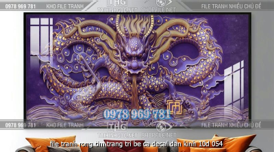 file tranh rong tim trang tri be ca decal dan kinh 10d 054