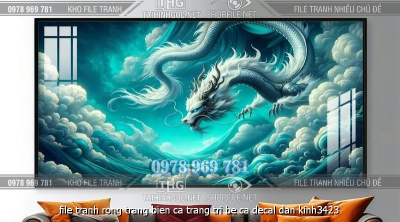 file tranh rong trang bien ca trang tri be ca decal dan kinh3423