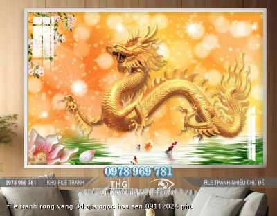 file tranh rong vang 3d gia ngoc hoa sen 09112024 phu