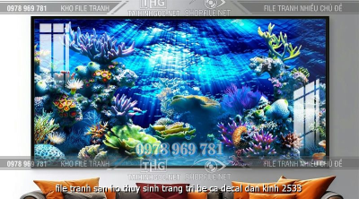 file tranh san ho thuy sinh trang tri be ca decal dan kinh 2533