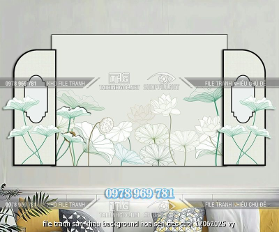 file tranh san khau background hoa sen tiec cuoi 12062025 vy
