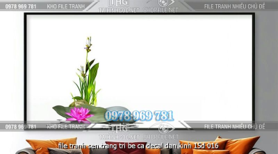 file tranh sen trang tri be ca decal dan kinh 15d 016
