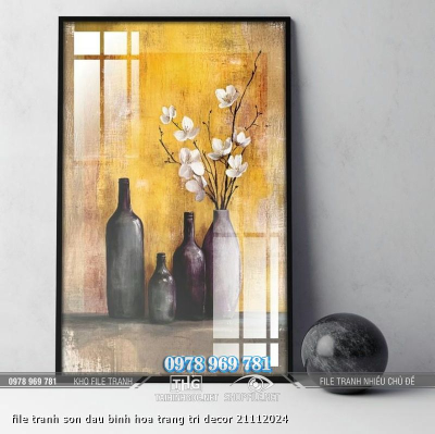 file tranh son dau binh hoa trang tri decor 21112024