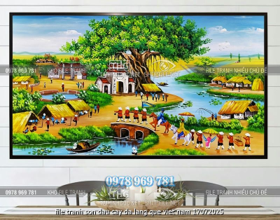 file tranh son dau cay da lang que viet nam 17072025