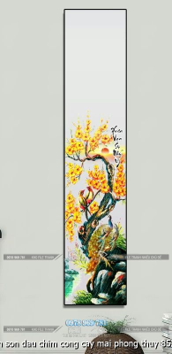 file tranh son dau chim cong cay mai phong thuy 852025 ho