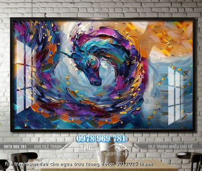 file tranh son dau chu ngua truu tuong decor 9012025 thanh