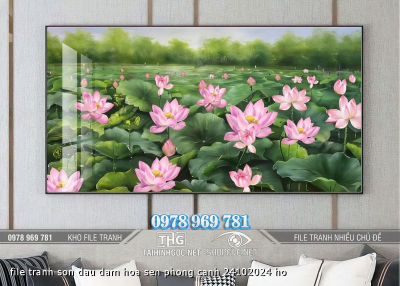 file tranh son dau dam hoa sen phong canh 24102024 ho