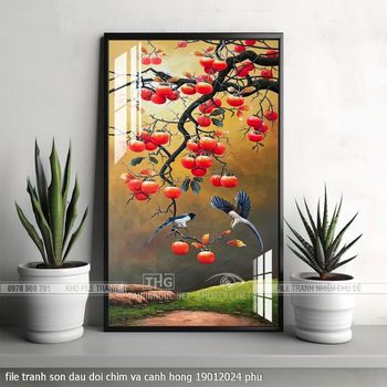 file tranh son dau doi chim va canh hong 19012024 phu