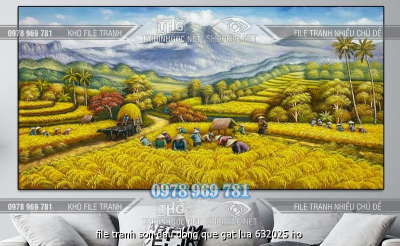 file tranh son dau dong que gat lua 632025 ho