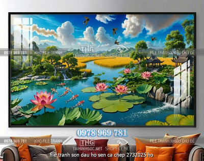 file tranh son dau ho sen ca chep 2732025 ho