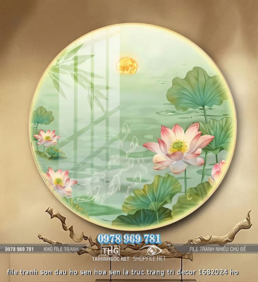 file tranh son dau ho sen hoa sen la truc trang tri decor 1682024 ho