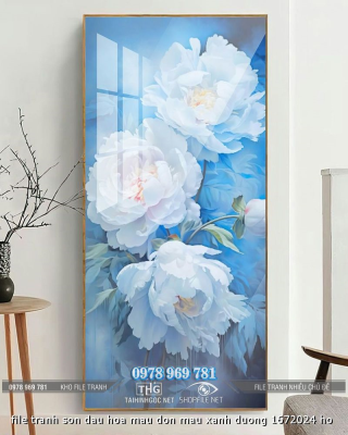 file tranh son dau hoa mau don mau xanh duong 1672024 ho