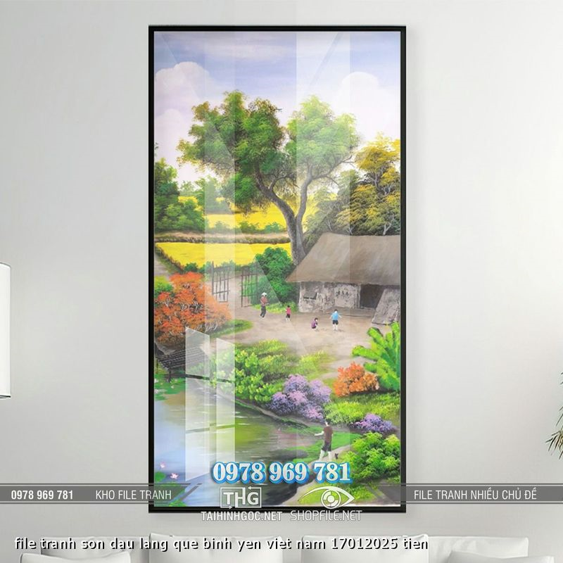 file tranh son dau lang que binh yen viet nam 17012025 tien