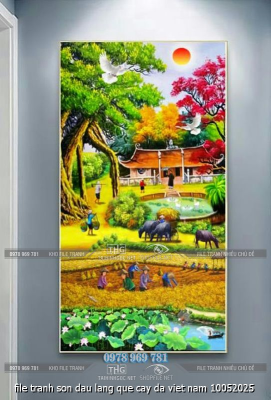 file tranh son dau lang que cay da viet nam 10052025