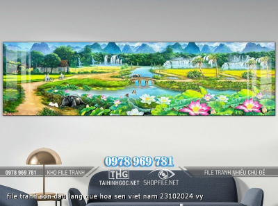 file tranh son dau lang que hoa sen viet nam 23102024 vy