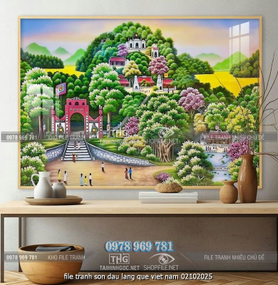 file tranh son dau lang que viet nam 02102025