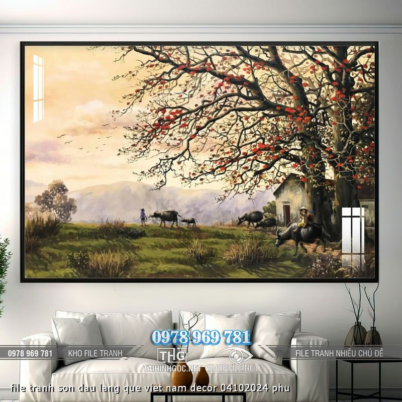 file tranh son dau lang que viet nam decor 04102024 phu