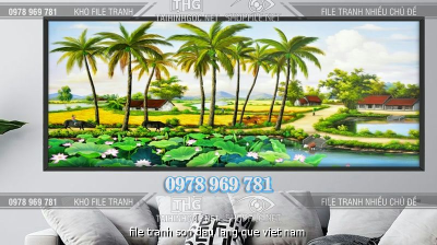 file tranh son dau lang que viet nam