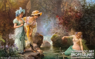 file tranh son dau nghe thuat xu so than tien