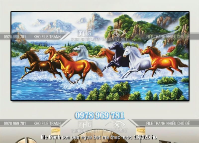 file tranh son dau ngua bat ma thac nuoc 132025 ho