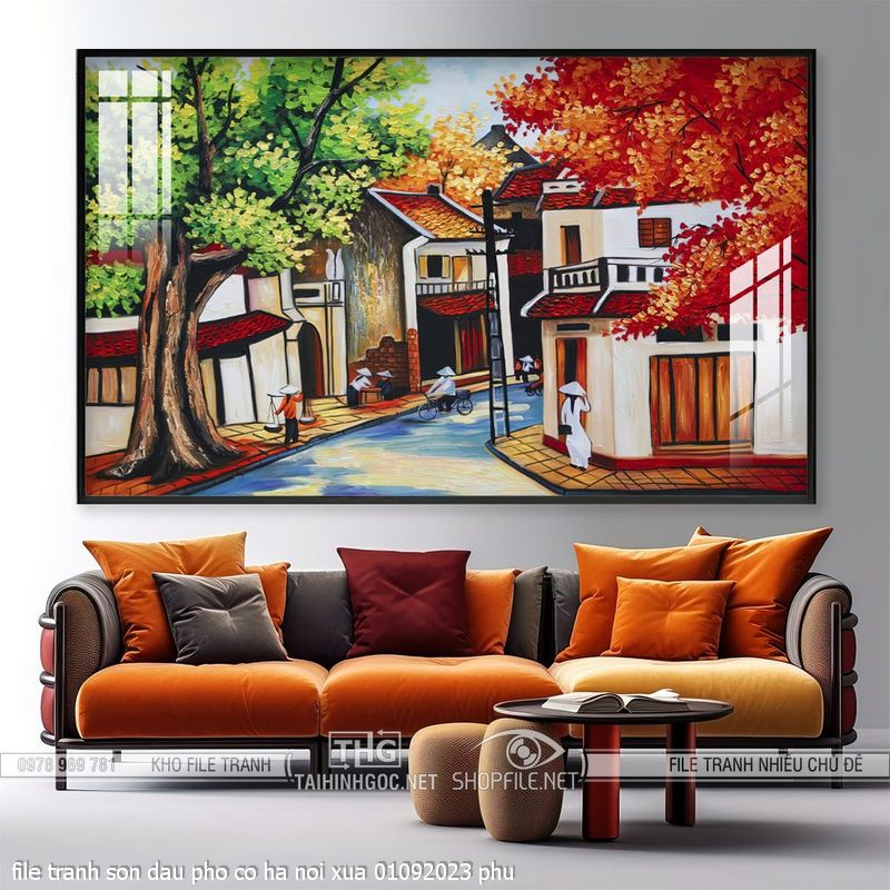 file tranh son dau pho co ha noi xua 01092023 phu