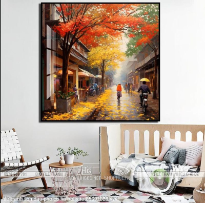 file tranh son dau pho co ha noi xua 05092023 vvv