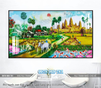 file tranh son dau phong canh lang que 11112024