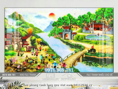file tranh son dau phong canh lang que viet nam 04112024 vy