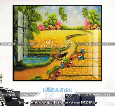 file tranh son dau phong canh lang que viet nam 2822025 dat