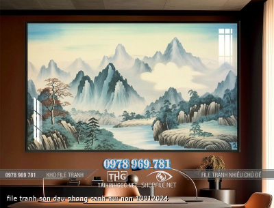 file tranh son dau phong canh nui non 10012024