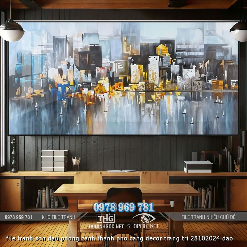 file tranh son dau phong canh thanh pho cang decor trang tri 28102024 dao