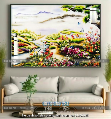 file tranh son dau phong canh vuon hoa 31102025