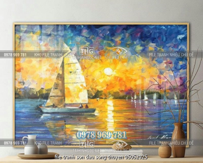 file tranh son dau song thuyen 05052025