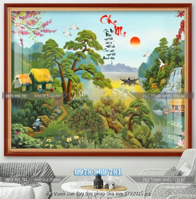 file tranh son dau thu phap cha me 1792025 ho