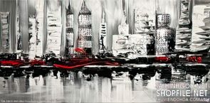 file tranh son dau truu tuong decor nghe thuat