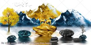 file tranh song nui va huoi dang cap treo tuong