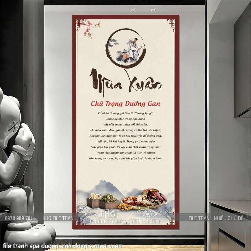 file tranh spa duong sinh dong y mua xuan
