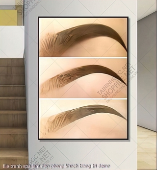 file tranh spa lam dep phong khach trang tri
