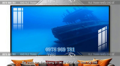 file tranh tau dam trang tri be ca decal dan kinh r3d 098