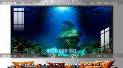 file tranh tau thuyen dam trang tri be ca decal dan kinh r3d 192