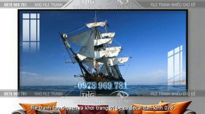 file tranh tau thuyen ra khoi trang tri be ca decal dan kinh 078