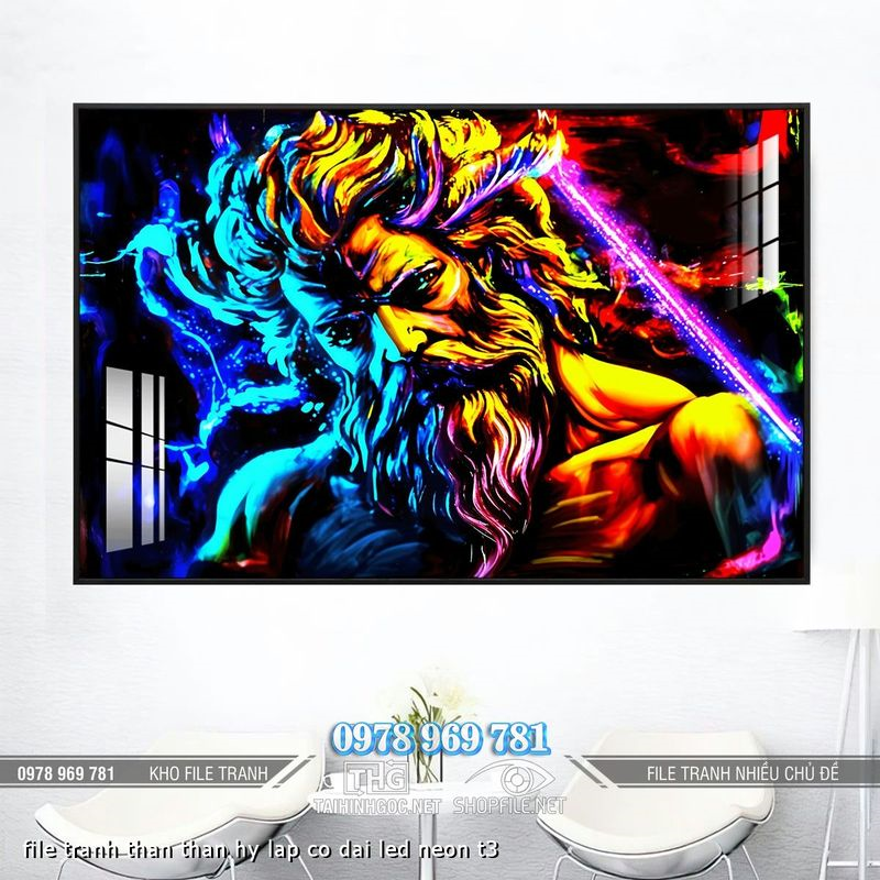 file tranh than than hy lap co dai led neon t3