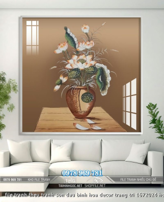 file tranh theu tranh son dau binh hoa decor trang tri 1672024 ho