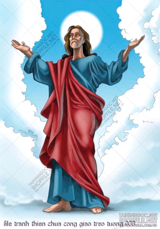 file tranh thien chua cong giao treo tuong 038