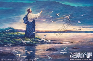 file tranh thien chua cong giao treo tuong 066