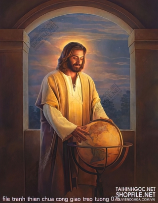 file tranh thien chua cong giao treo tuong 075