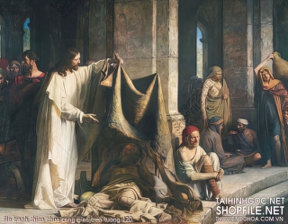 file tranh thien chua cong giao treo tuong 120