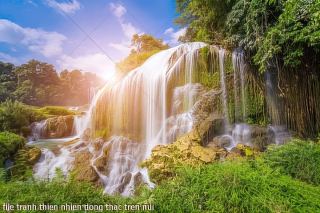 file tranh thien nhien dong thac tren nui